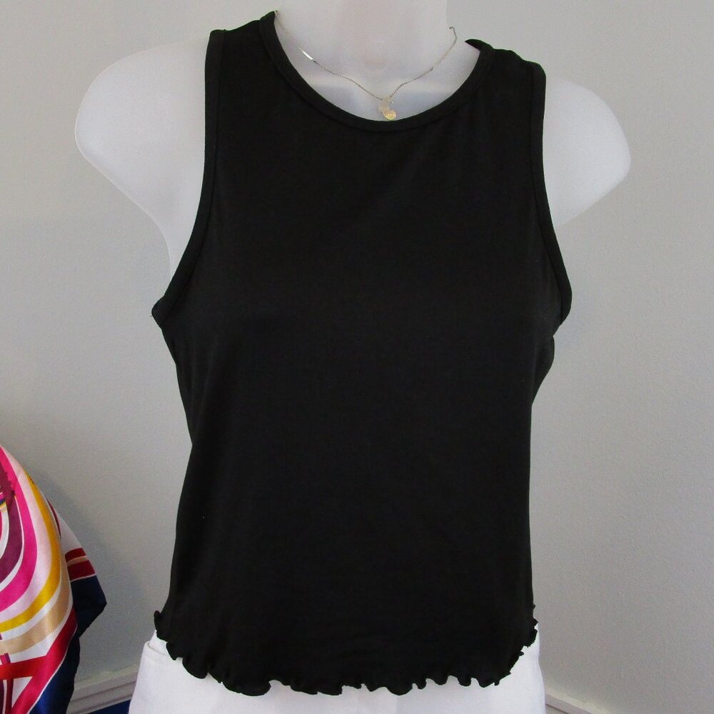 Olivia Rae Ruffle Hem Cropped Tank Top